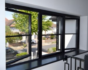 modern black upvc windows